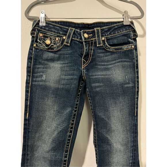 True Religion flared Jean jeweled buttons 27 - Picture 5 of 8